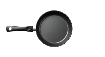Nonstick Frying Pan Top View Isolated On Black Background