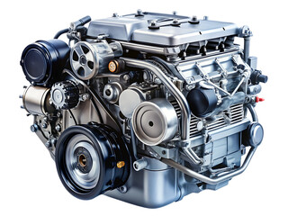 Fototapeta premium car engine isolated on white background .PNG. AI Generated