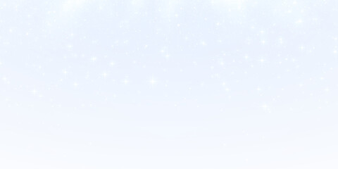 A multitude of white stars is gracefully falling on a blue background