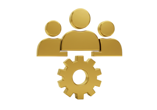 Isolated collaboration team with a gear concept for teamwork process management system