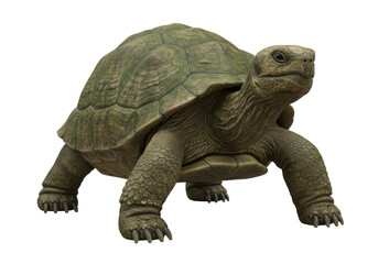 Detailed tortoise PNG illustration isolated on transparent background reptile animal wildlife nature shell slow