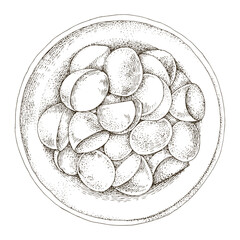 Roasted baby potatoes on a plate