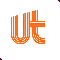 Parallel line monogram initial logo, combination of letter U and T. Idea and inspiration for branding, company and corporation name abbreviation. personal and commercial purpose.