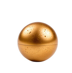 Gold sphere, textured, glossy, cosmetic