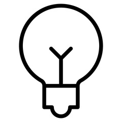 Lightbulb icon in vector illustration