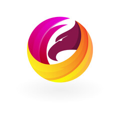 Elegant Eagle Logo in Circular Design | Modern Bird Emblem on White Background