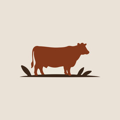 vector illustration of a cow