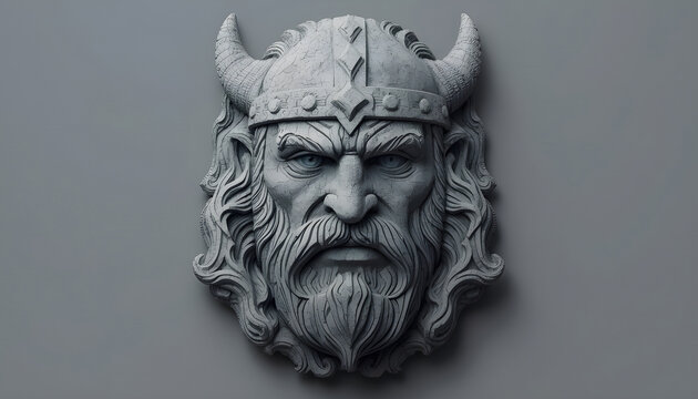 Viking face-shaped stone