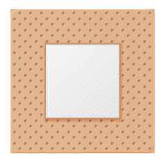 Realistic Medical Plaster Adhesive Bandage With Perforated Edges And White Gauze Pad On Transparent Background For First Aid Wound Care