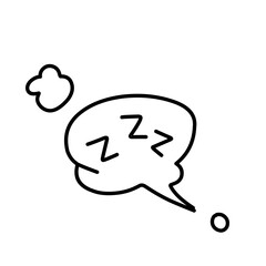 cloud bubble sleep zzz doodle
