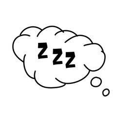 cloud bubble sleep zzz doodle