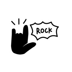 Fototapeta premium rock hand symbol icon