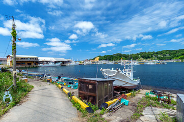 【深浦港】漁港の風景