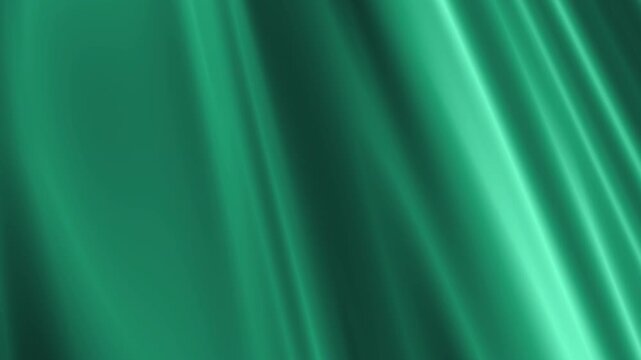 beautiful romantic sexy draped seductive green jade teal taffeta fashion fabric material floating slowly and sensually in the light floaty breeze 4K motion graphic animation background wallpaper