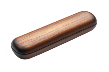 Wooden eyeglass case, sunglass case, spectacle case, protective case, wood grain, brown, fashion accessory, elegant design, portable, travel, isolated on transparent background