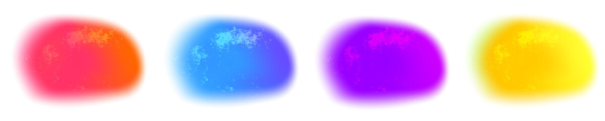 Obraz premium Gradient blur aura shape neon color. Mesh shape blob with texture. Blur aura blob neon palette