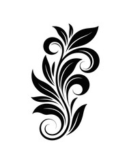 Fototapeta premium Elegant Floral Swirl Ornament Design