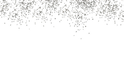 Silver wave dust, falling snow falling. Silver sparkle splatter border. Abstract png design element. Premium design, wedding, vip cover template, grand opening, flyer. Silver dust texture.