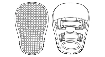 Lacrosse Head Design - Detailed Technical Drawing for Sports Equipment.