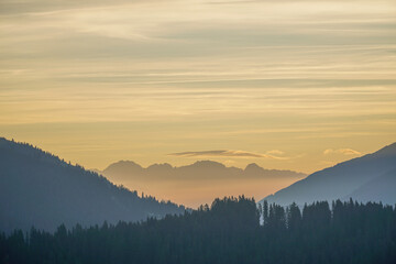 Sunset Landscape Austria Alps Serfaus