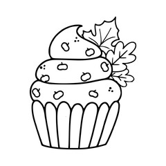 fall harvest dessert coloring page