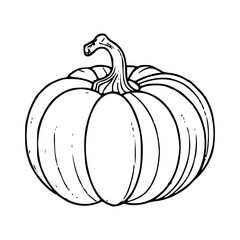 fall harvest pumpkin line art design