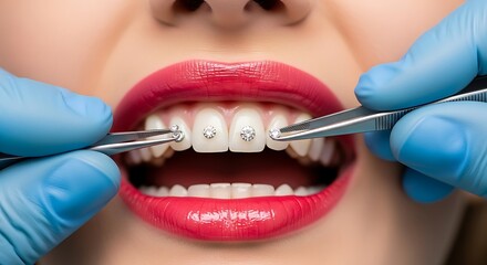 Dental Gems Application - Enhancing Smiles with Sparkling Tooth Jewelry.