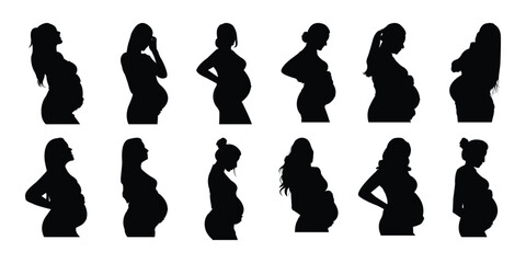 expecting mother, motherhood concept, family lifestyle, health, medical, fetal growth, maternal care, development .eps 10