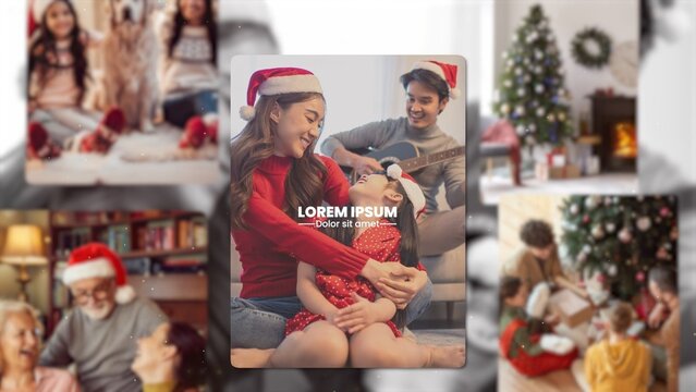 Festive Christmas Multi Panel Picture Slideshow