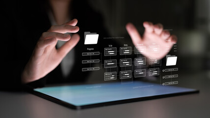 Project management system showing workflow stages, task progress, and review status. Task progress tracks completion, task progress improves workflow, and task progress ensures visibility. Latch