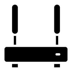 Router icon glyph style vector illustration