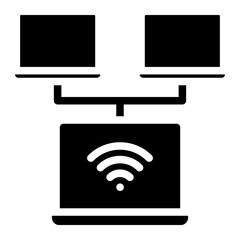 Connection icon glyph style vector illustration