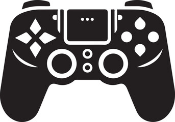 Modern video game controller silhouette isolated on white background © Maow Pixel