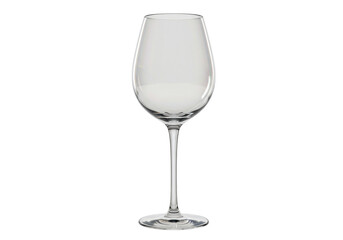 Elegant crystal wine glass isolated on transparent background, glassware for wine tasting and special occasions