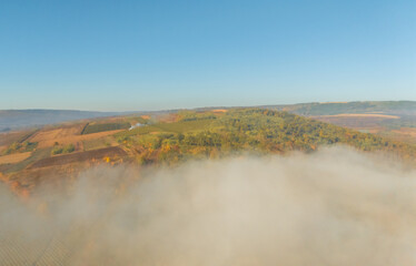 Magical autumn scenery in the Republic of Moldova, with golden forests and peaceful Eastern European charm