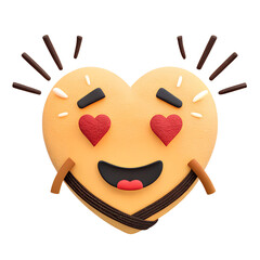 3D heart with sparkles emoji from the objects category isolated on a transparent background