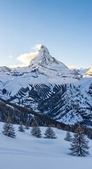 Matterhorn Majesty - A Winter Wonderland in the Swiss Alps.