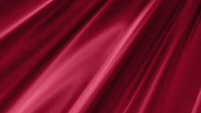 beautiful romantic sexy draped seductive scarlet silk satin taffeta fashion fabric material floating slowly and sensually in the light floaty breeze 4K motion graphic animation background wallpaper