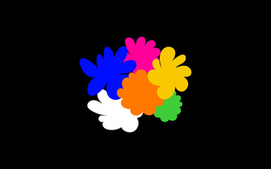 abstract colorful art on dark background