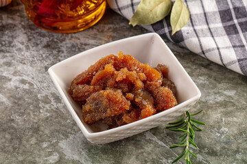 Salted herring fish caviar snack