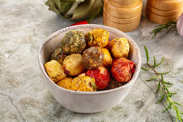 Shanklish cheese with spices in the oil