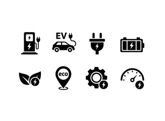 Electric vehicle and eco icons