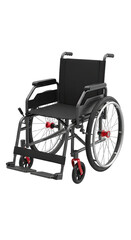 Fototapeta premium Black wheelchair, modern design, sturdy frame, comfortable seat