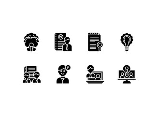 Collection of business and technology icons