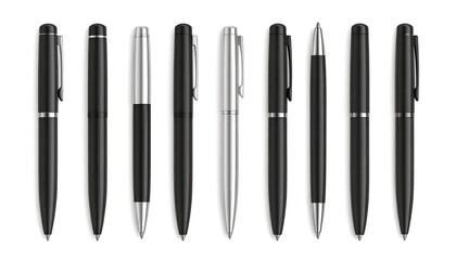 Collection of elegant writing implements in various designs