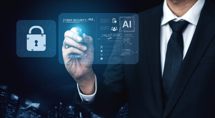 An AI-powered cybersecurity dashboard for cyber data defense. The system includes a secure login portal and provides advanced protection and monitoring for corporate data. Fermion