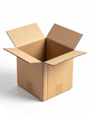 Open Cardboard Box - Packaging and Shipping Container for Storage.