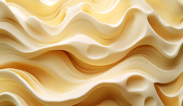 Elegant wavy beige surface creates a calming and smooth texture design element for you