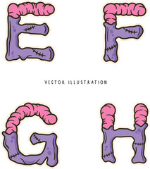 Alphabet. Halloween alphabet.