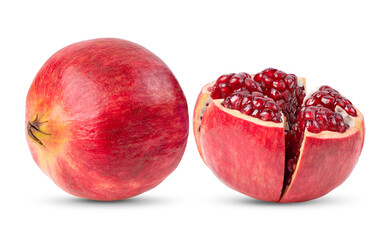 Pomegranate isolated on transparent png ( image from camera )